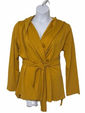 Adorn Fashion Hooded High-Low Tie Cardigan NWT